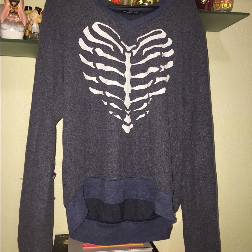 Saks off 5th rib cage heart jumper